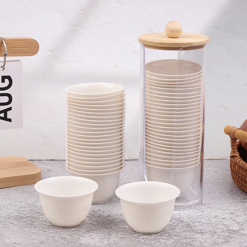 

Transparent Cup Holder Disposable Kung Fu Tea Cup Rice Husk Fiber Cup High Temperature Resistant Degradable Test Cups