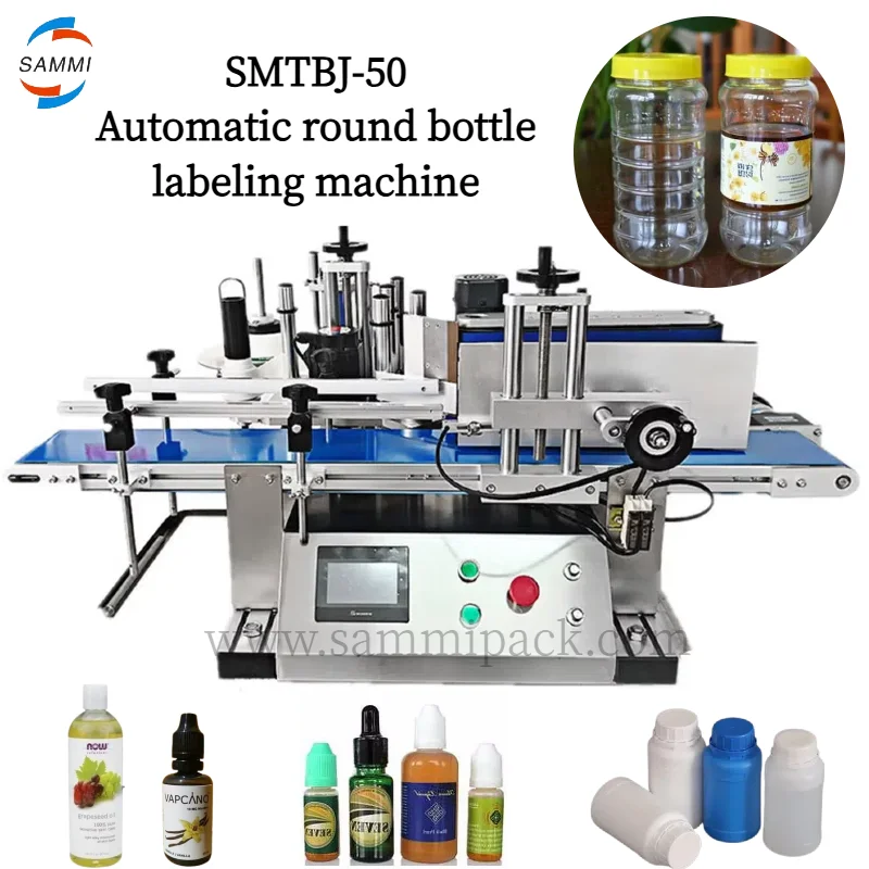 Cheap Price Glass Plastic Jar Cans Desktop Table Top Automatic Round Wine Bottle Label Sticker Labeling Machine