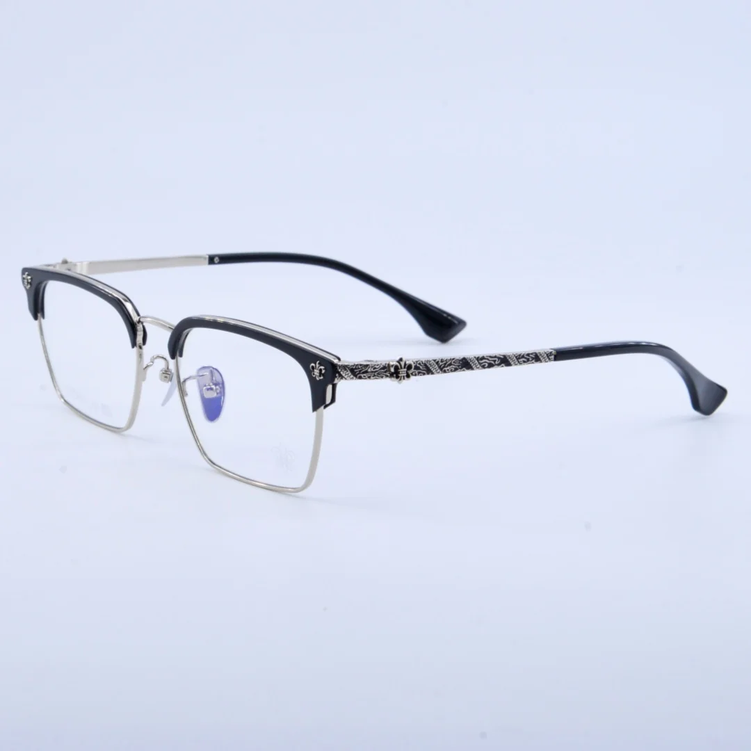 الرجال الكلاسيكية مربع الأعمال نمط قصر النظر القراءة النظارات البصرية النساء موضة سبائك التيتانيوم وصفة طبية إطار نظارات UV400 #4
