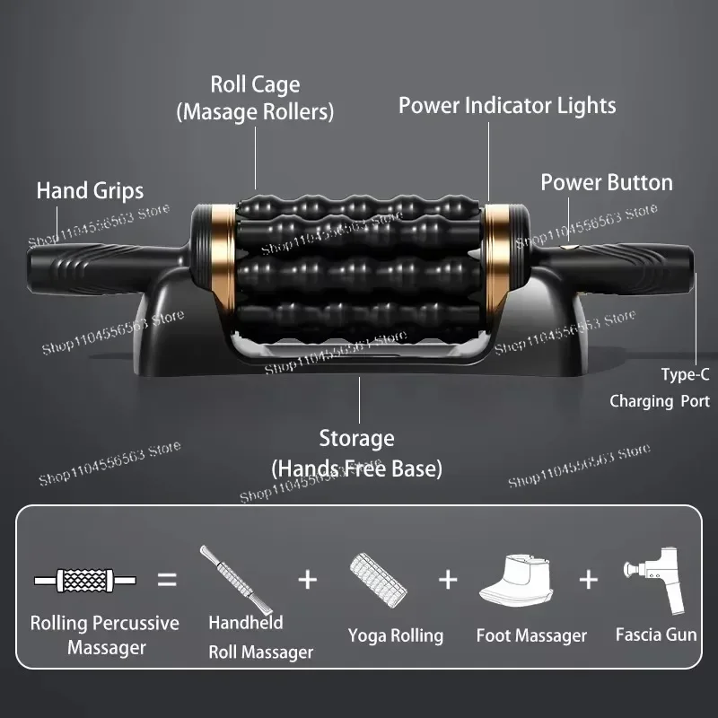 НОВЫЙ беспроводной ролик для тела, электрический массажер для ног, шиацу, разминающий ролик для ног, разминающий икры, глубокое снятие усталости, расслабление мышц