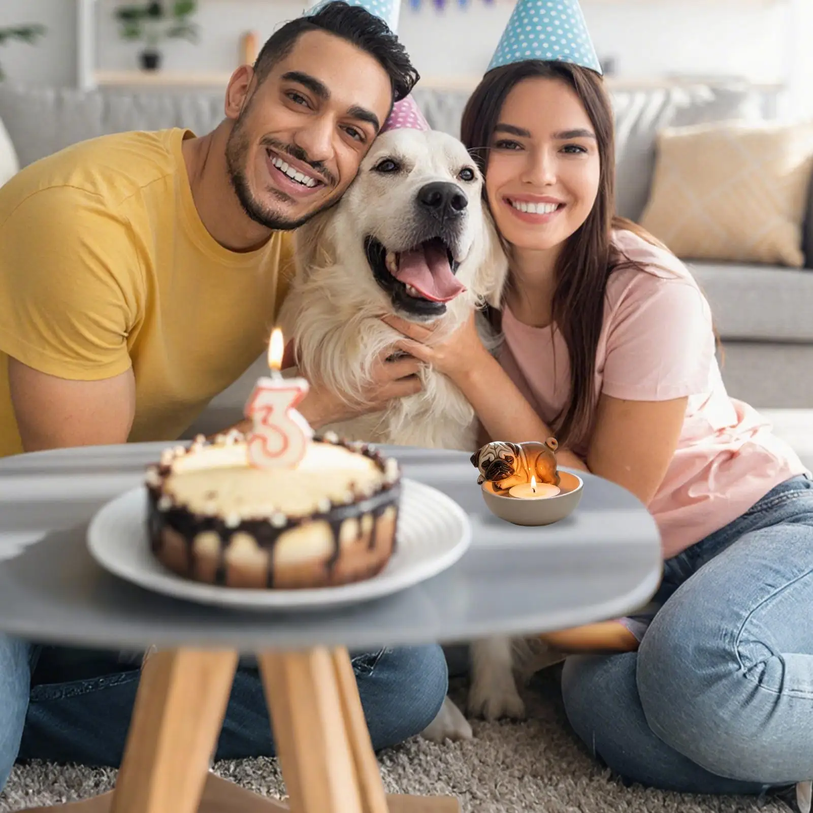 Tea Lights Candle Holder Decorative Candlesticks Dog Design Modern Candlestick For Home Kitchen Fireplace Centerpiece Event