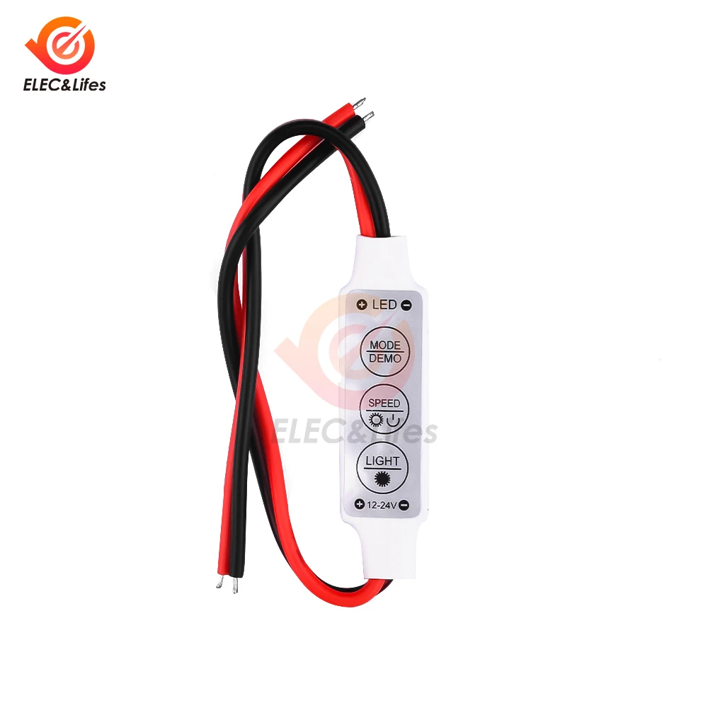 10 قطعة صغيرة 3 مفاتيح للون واحد LED سطوع باهتة تحكم التبديل ل 3528 5050 5630 5730 3014 LED قطاع ضوء 12 فولت