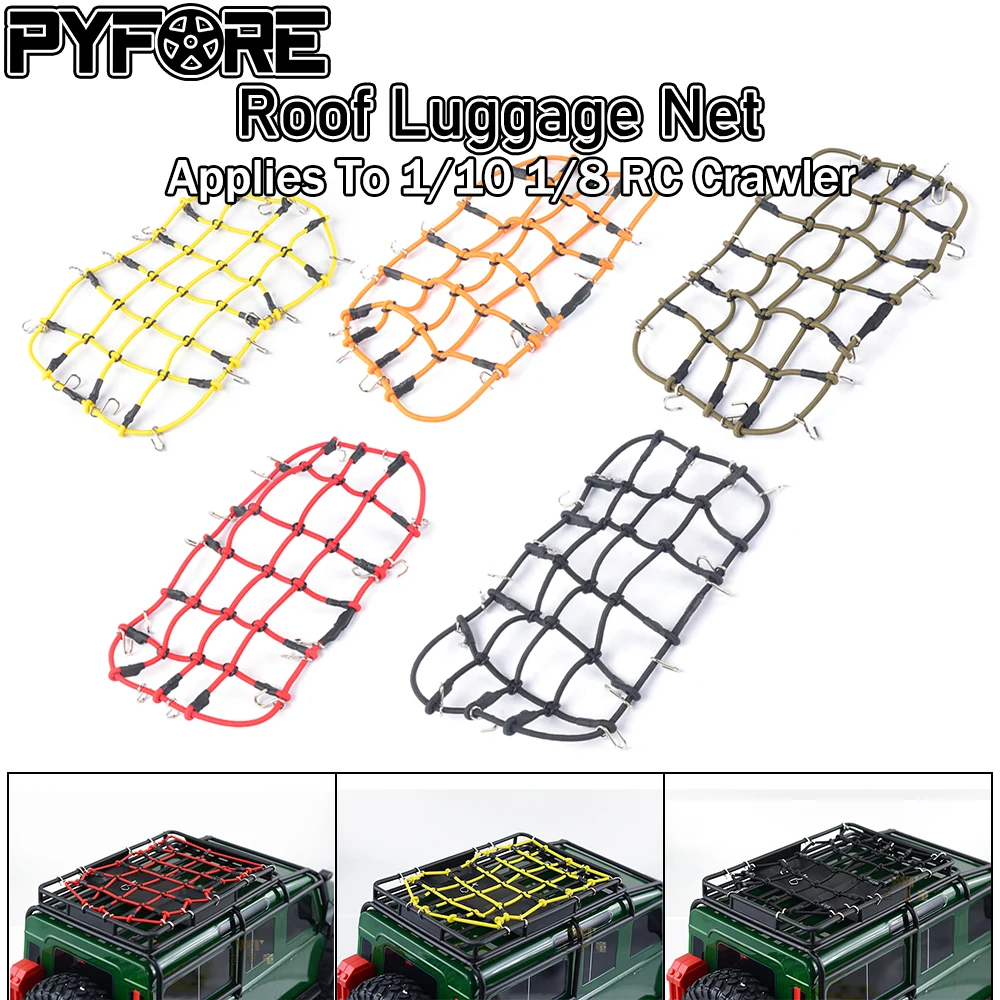 RC Car Parts 1/10 Simulation Crawler Modified Upgrades Accessories Roof Elastic Luggage Net D90 SCX10 90046