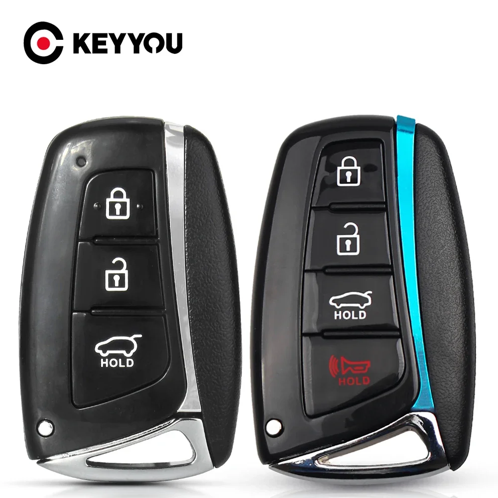 

KEYYOU 1Pcs For Hyundai Genesis 2013 2014 2015 Santa Fe Equus Azera 3/4BNT Uncut TOY40 Blade Car Remote Control Key Shell Case
