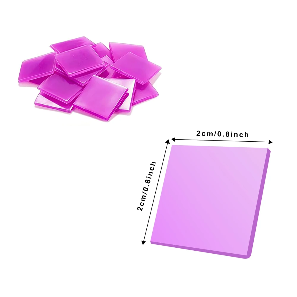 Purple 10-100 Pcs 2*2CM Diamond Painting Wax Mud Glue Accessory Diamond Embroidery Cross Stitch Diamond Painting Glue Tool