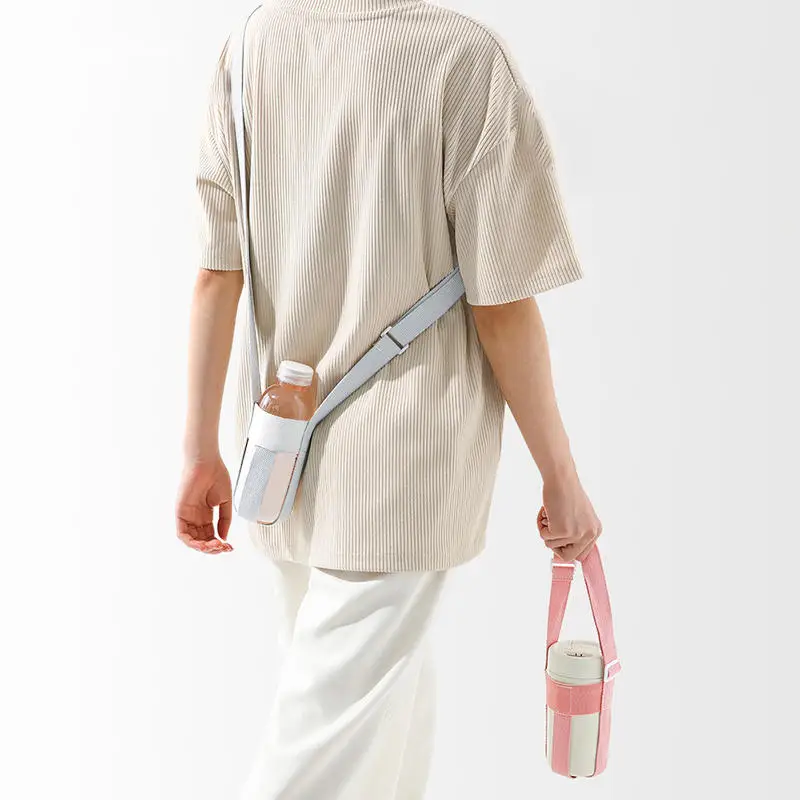 في الهواء الطلق المحمولة زجاجة مشروبات حزام زجاجة ماء مقبض مع حزام قابل للتعديل حقيبة زجاجات المياه تعليب كوب حامي