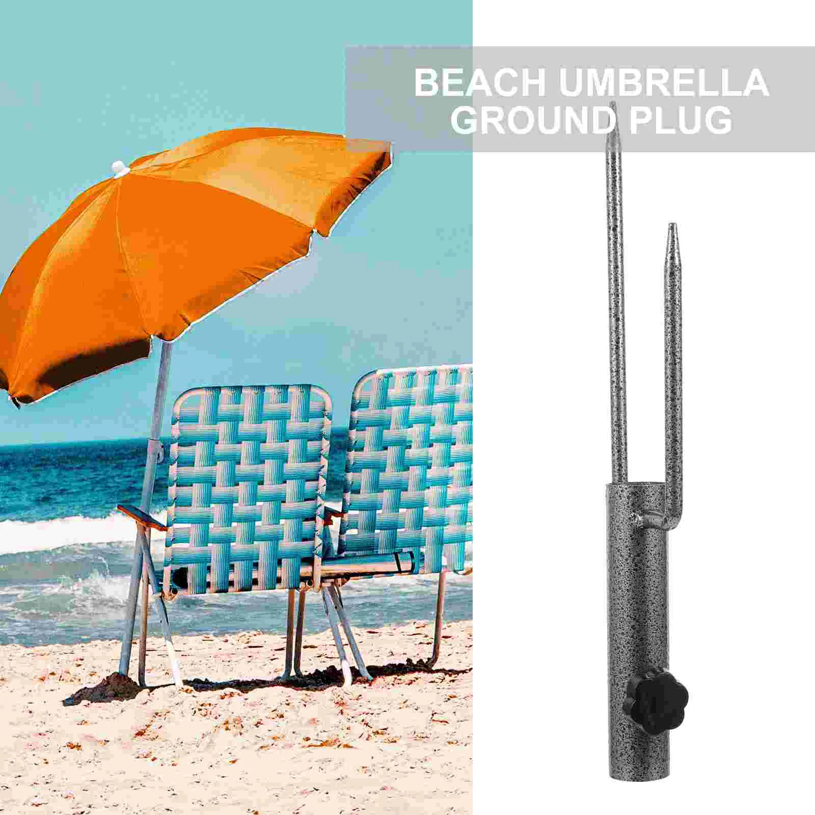 Âncora de guarda-chuva resistente portátil, base de praia, suporte ao ar livre, suporte do ponto, bandeira do metal, jardim, aço