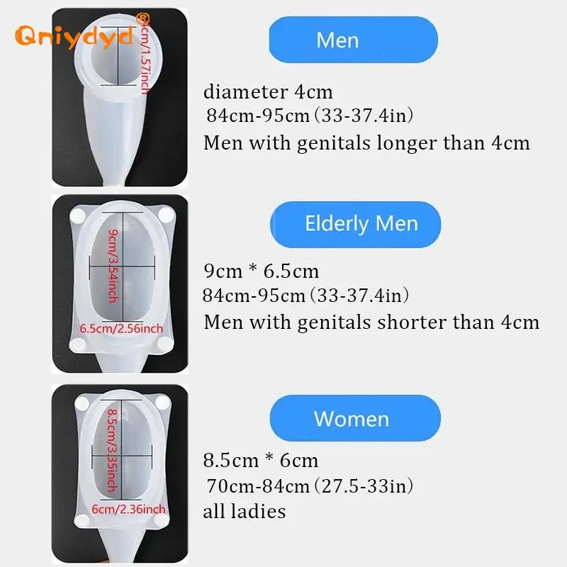 Urinary Incontinence Urinal Reusable Leak-Proof Silicone Urinal Men Women Elderly Bedridden Patients Underwear Urinating  Bag