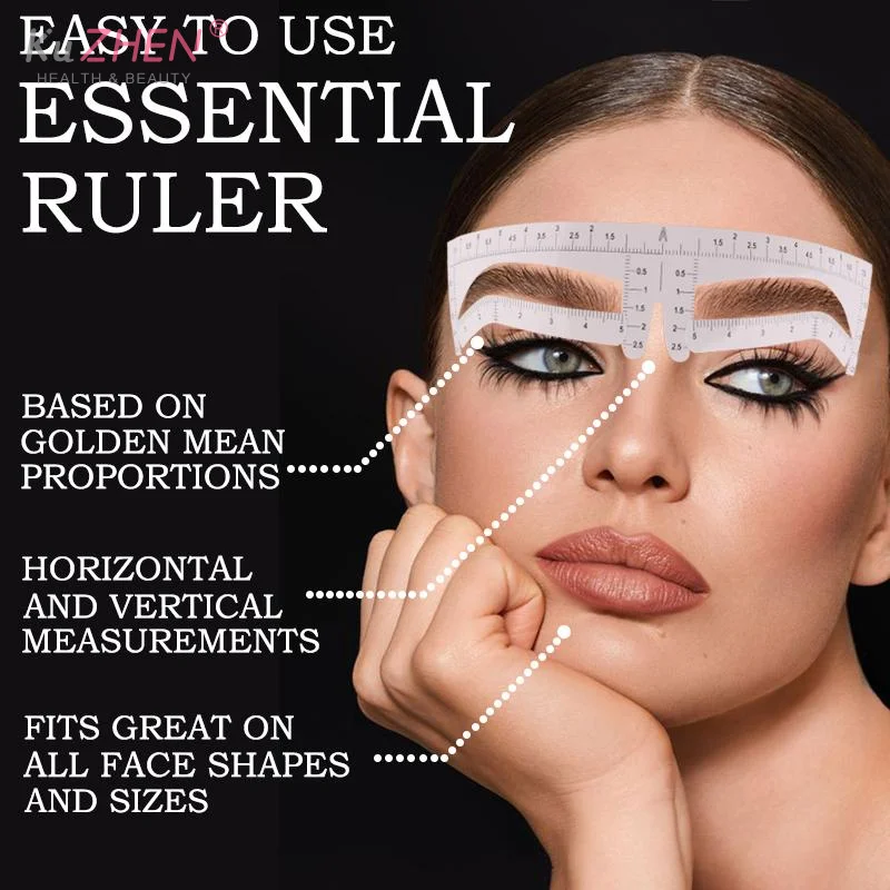 المتاح الحاجب حاكم ملصق لاصق Microblading الوشم الحاجب أدوات قياس ل تجميل دائم توريد الحاجب أداة #4