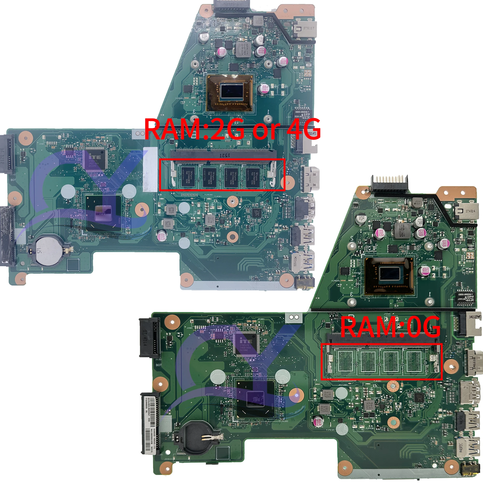 Imagem -04 - Placa-mãe Portátil para Asus X451ca F451c A451c X451cap Cpu 1007u 2117u I33217u 0g 2g 4g Ram 100 de Trabalho