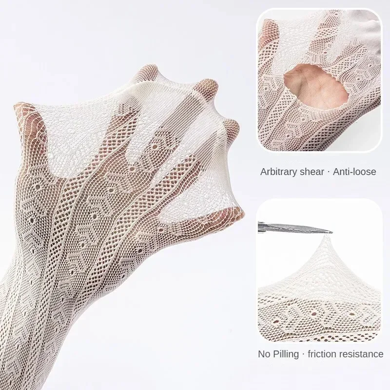 Girls White Tights Pure Cotton Breathable Mesh Beige White Black Children Princess Pantyhose Lolita Leggings For 2-12y