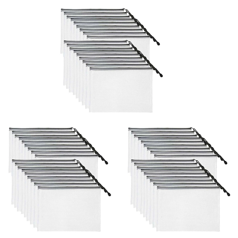 

Сетчатая Сумка На Молнии для документов, водонепроницаемая сумка для документов, школьные и офисные принадлежности, органайзер для вышивки крестиком, 54 шт.