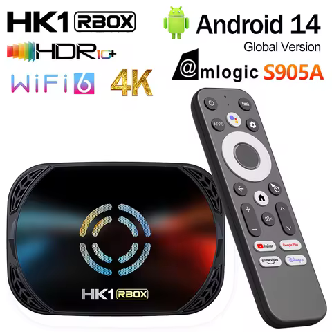 HK1 X50 Android 14 Smart TV Box S905A HDR10+ AV1 4K Media Player Voice Remote 2.4&amp;5G Wifi6 1000M Set Top Box 4G DDR4 32/64/128G