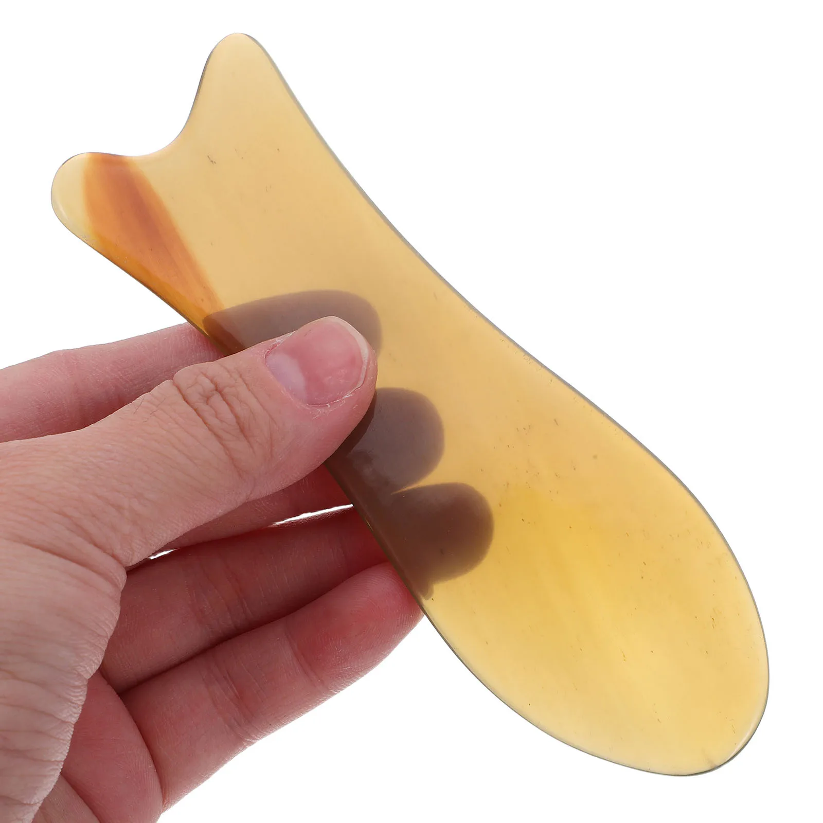 

2 шт., скребок с бычьим рогом, массажные доски, черные, желтые, с гладкими краями, практичный массажный инструмент, палочка Гуаша для лица, домашний салон, использование