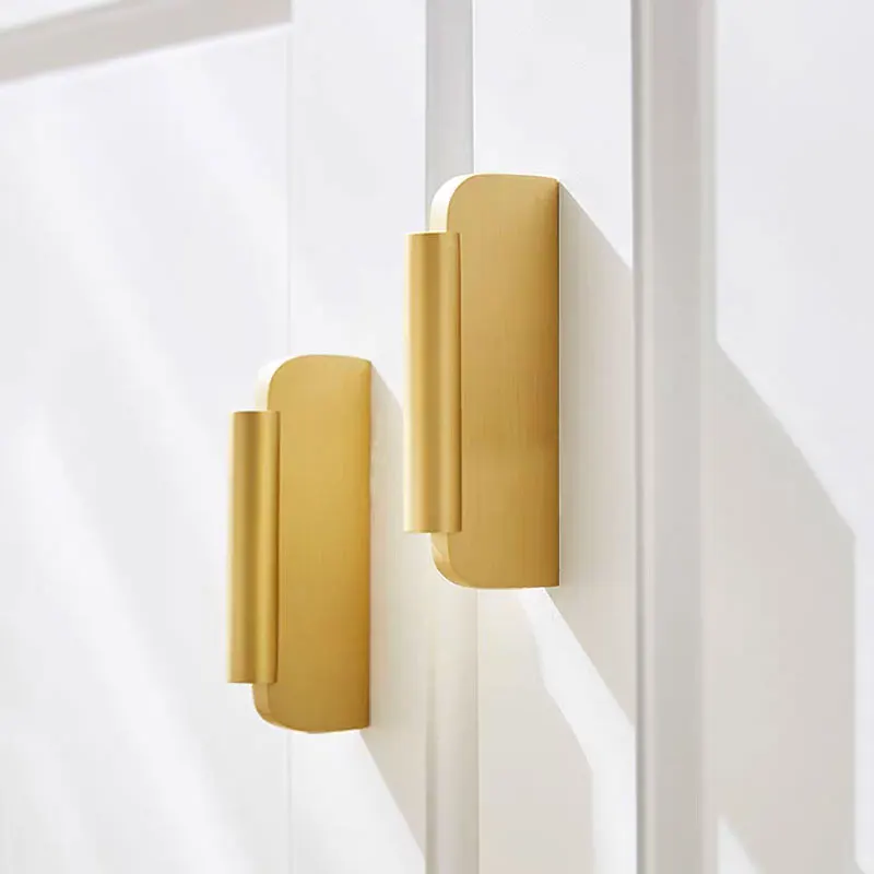 High End Solid Brass Handles for Cabinets and Drawers New Chinese Style Wardrobe Pulls Door Knob Light Luxury Furniture Hardware