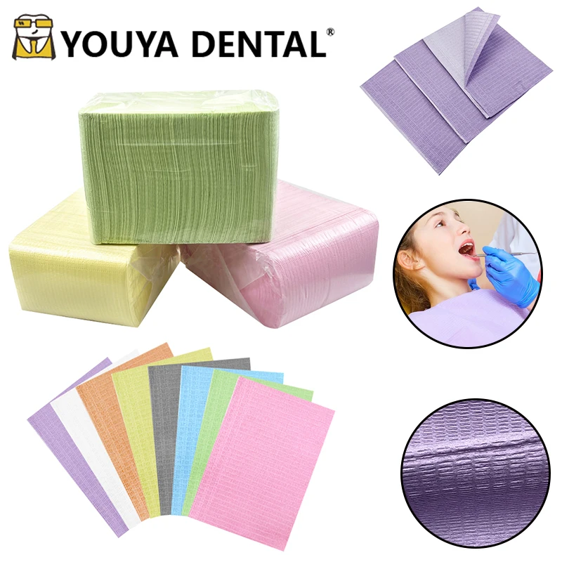 125pcs Disposable Dental  Waterproof Tablecloth Medical Paper Clean Protection Pad care Odontologia Dentistry Material