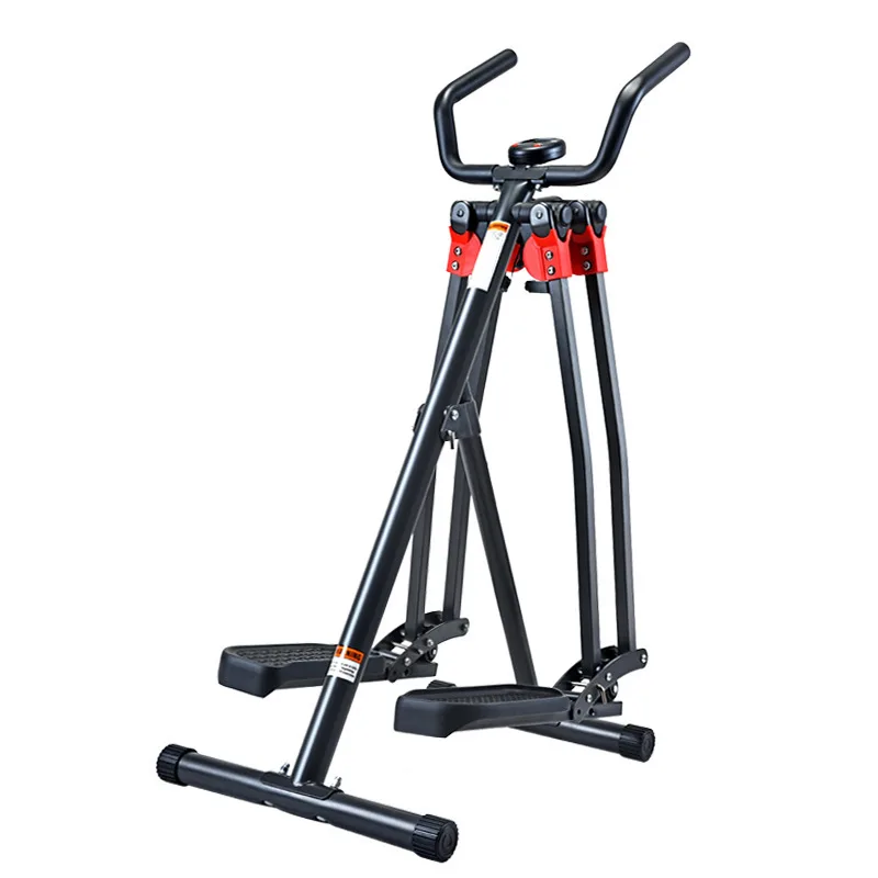 Home Fitness Air Walker Elliptical Stepper- Low-Impact Total Body Exercise Machine, Portable Indoor Cardio Equipment for Seniors