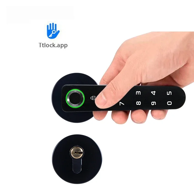 

Biometrics Fingerprint Password Bluetooth Door Lock Mechanical Key Electric TTLock APP Door Lock Home Security Smart Door Lock