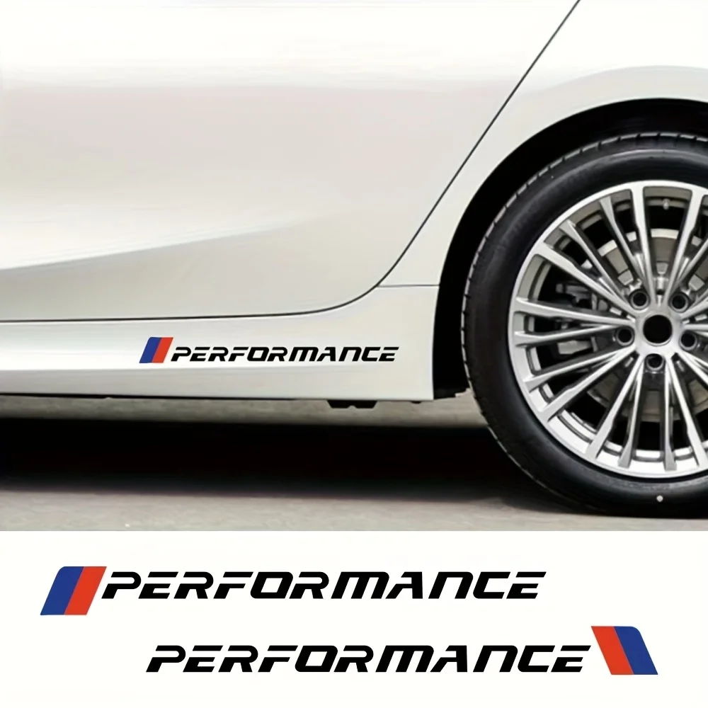2Pcs 28cm French Flag Stripes Waterproof Vinyl Sticker Black White Performance Decal For Car Motorcycle Styling Decor