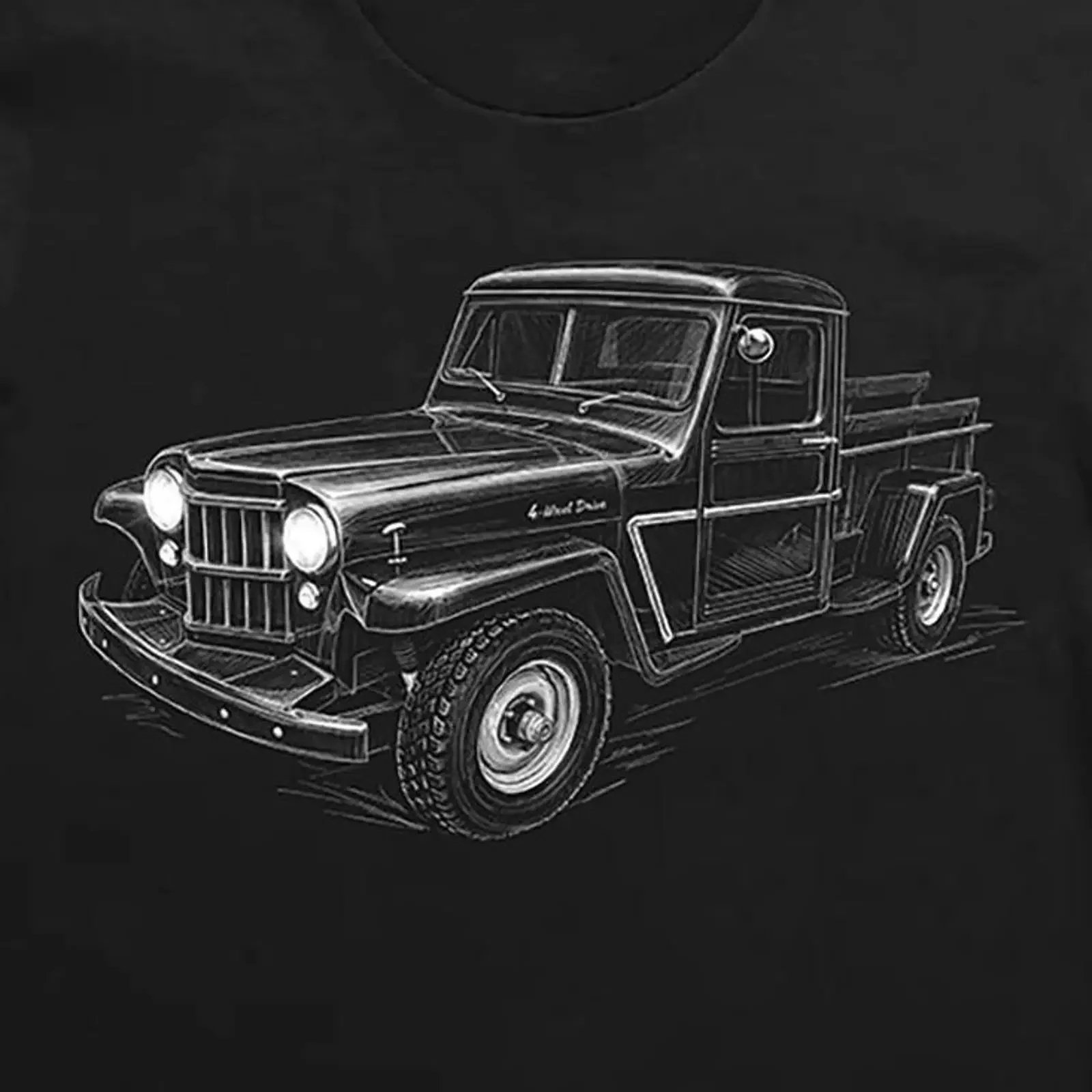 Camiseta clásica 4x4 Pickup de 1962 con diseño de camión todoterreno vintage de seis cilindros en línea, estilo lavado, informal, unisex, para uso diario