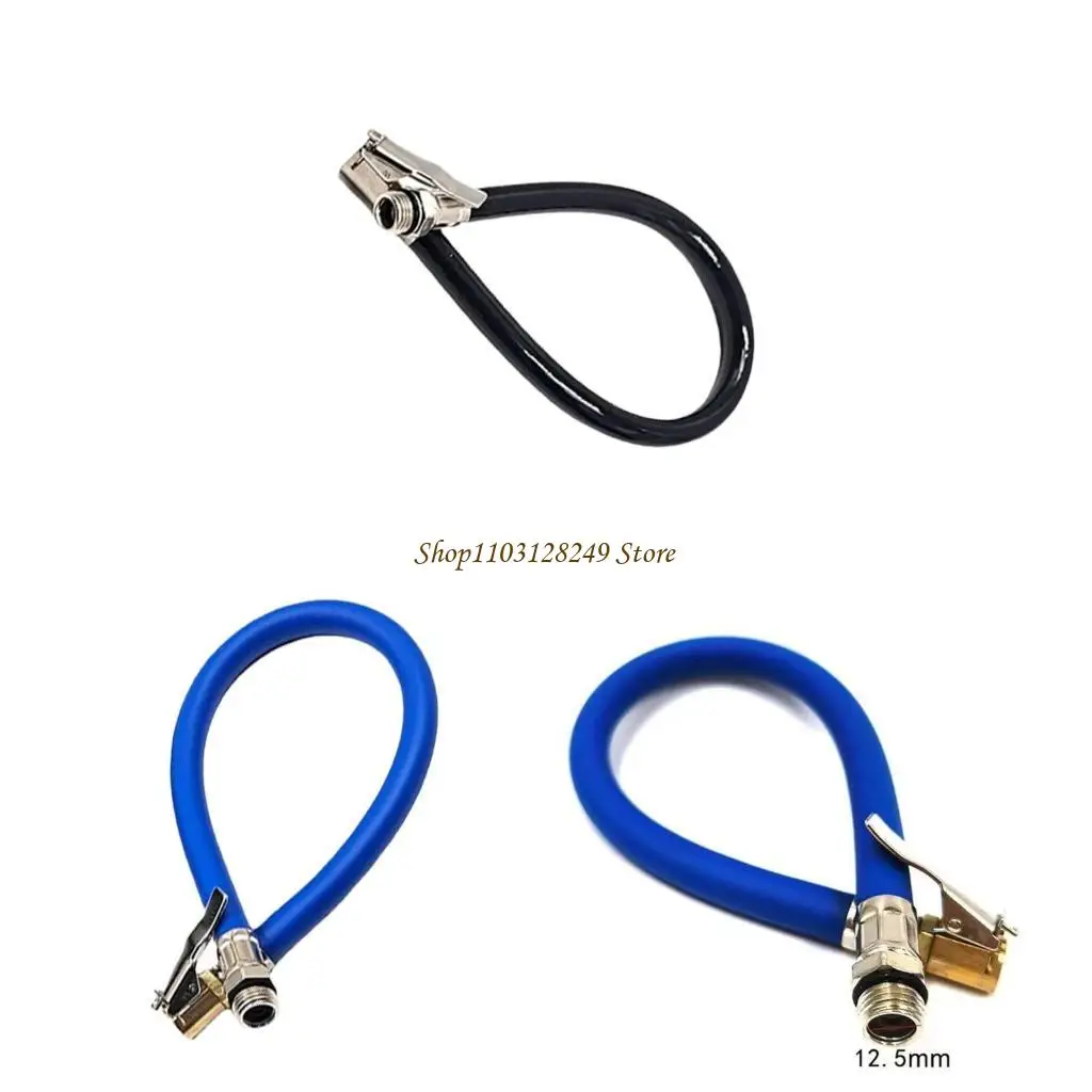 N5KD Rubber Tire Inflation Extension Pipe 12.5mm Tire Inflator Extension Hose for Convenient Use in Garages & Repair Shops