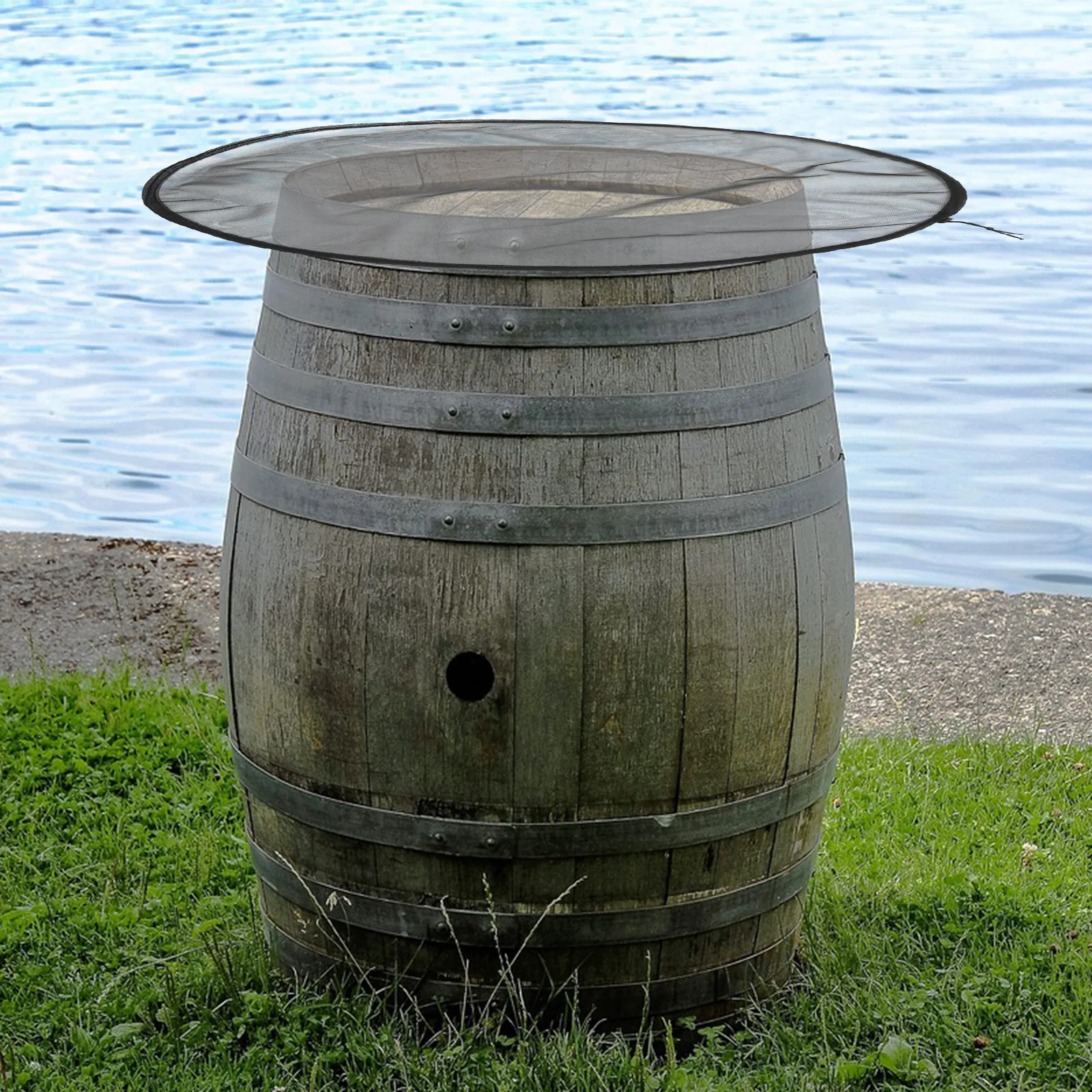 

2Pcs Rain Barrel Screen Cover Lightweight Portable Filter Net for Outdoor Water Bucket Garden Yard Protection Mesh Cover