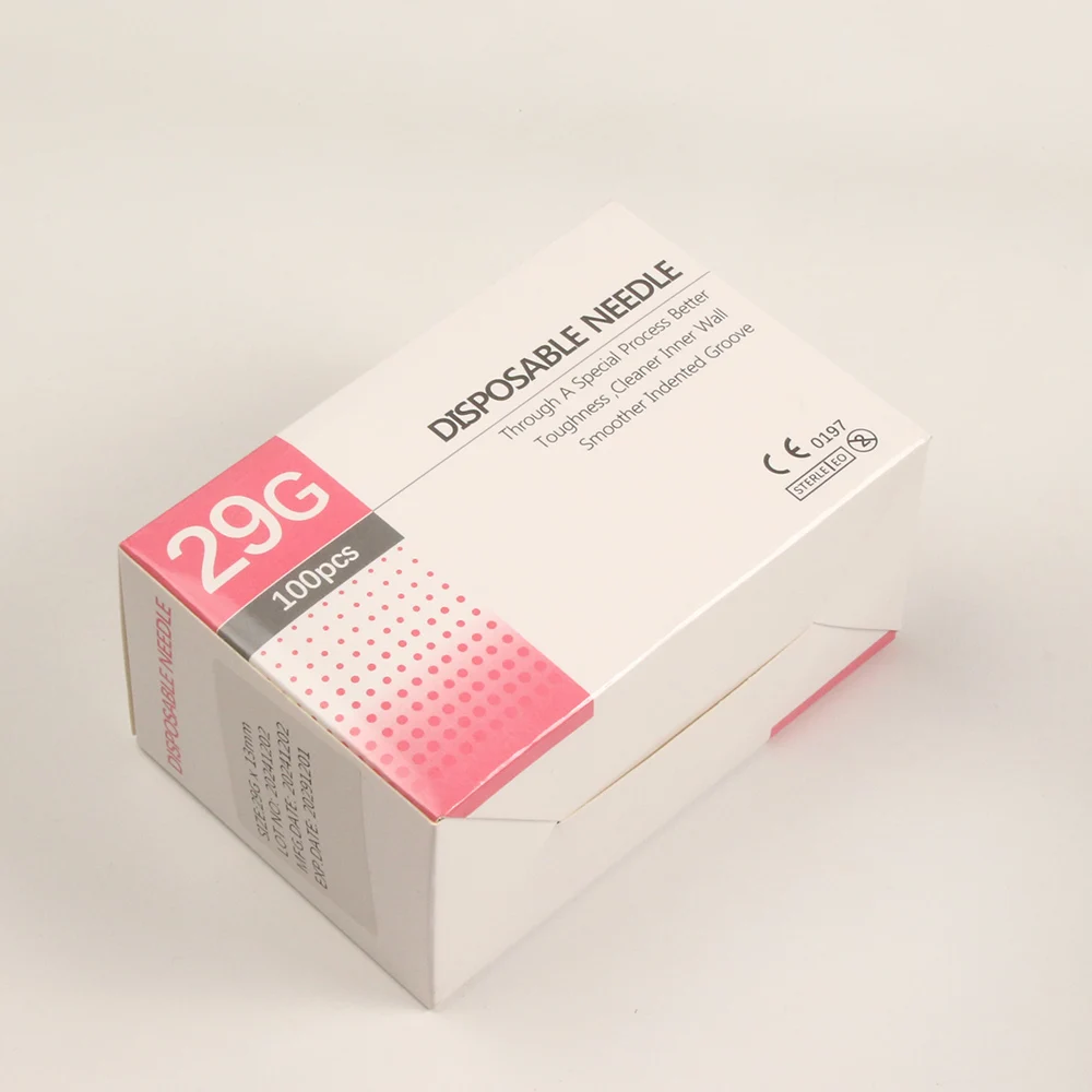 29g Needle 13mm Disposable Injection Needle Individually Packaged Sterile Steel Tip Needle Painless Beauty Tools 100pcs
