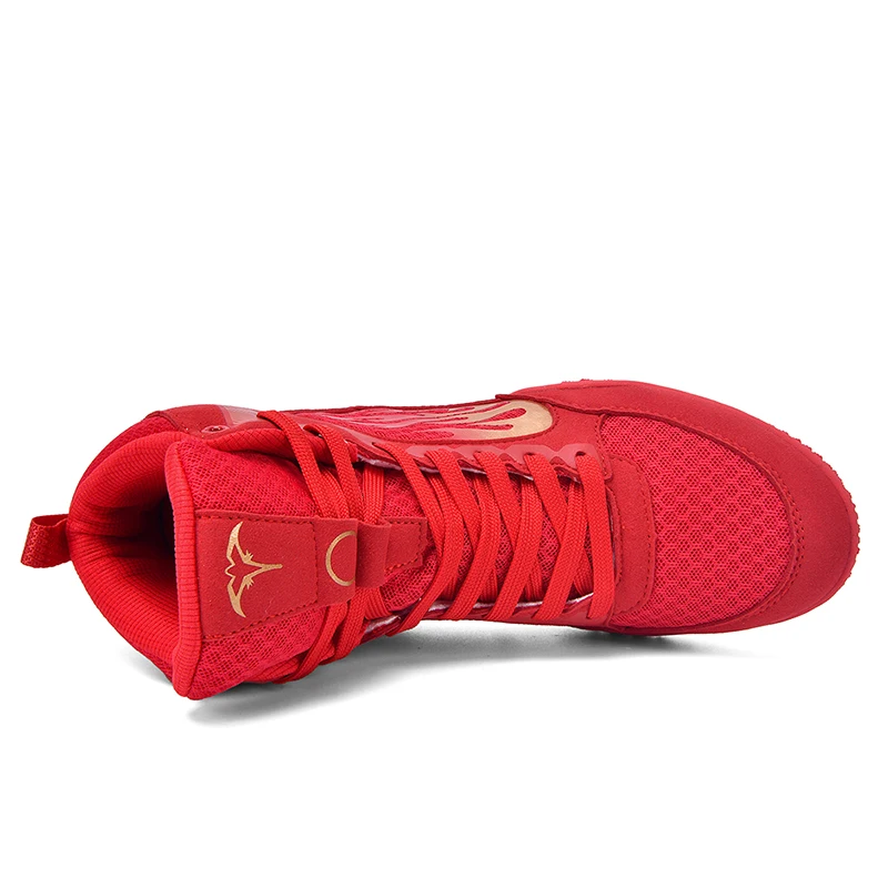 

Классические брендовые борцовские ботинки для мужчин, белые, красные боксерские туфли, мужские брендовые дизайнерские кроссовки для тренировок в тренажерном зале, дышащая боевая обувь