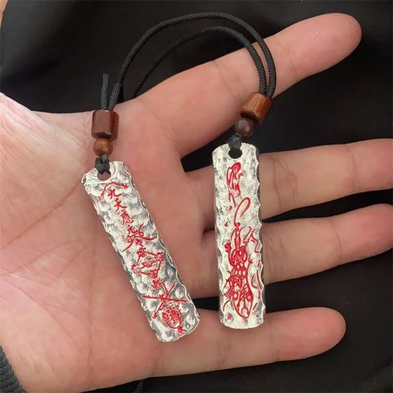 New Arrival Taoist Thunder Scripture Command Necklace Men Jewelry Blessing Ward Off Evil Safety Buckle Pendant Male Accessories