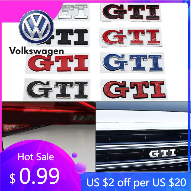 

Новые эмблемы 2026 года для VW Volkswagen Jetta MK5 Golf: 3D металлический логотип GTI, значок на переднюю решетку, наклейка на задний багажник для Volkswagen