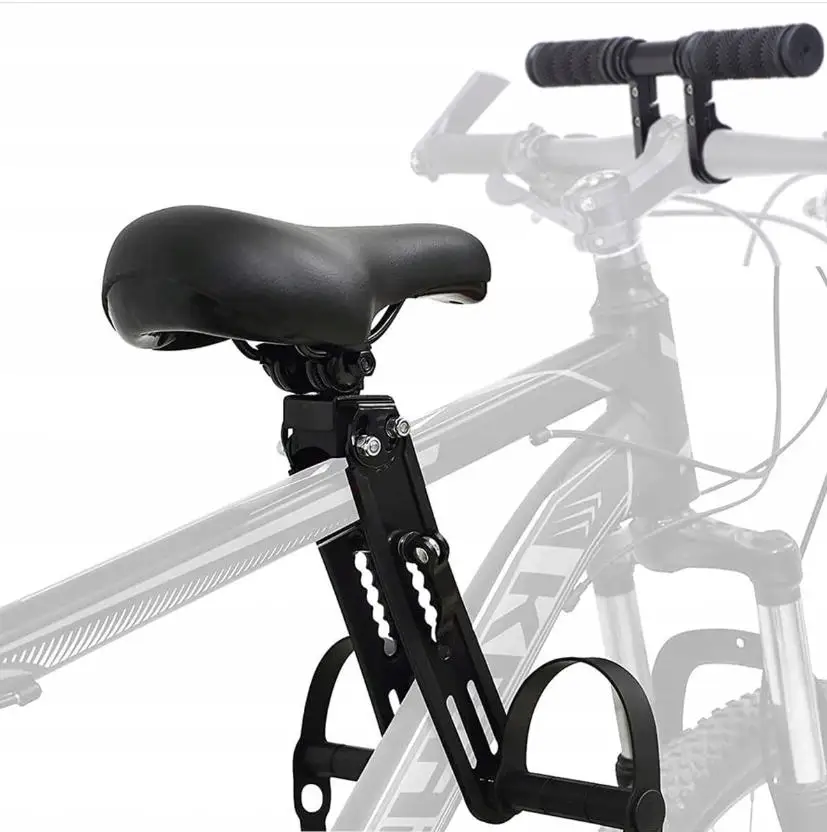 Seggiolino per Bicicletta per Bambini con Montaggio Frontale e Corrimano, Set Completo per Bici da Bambino