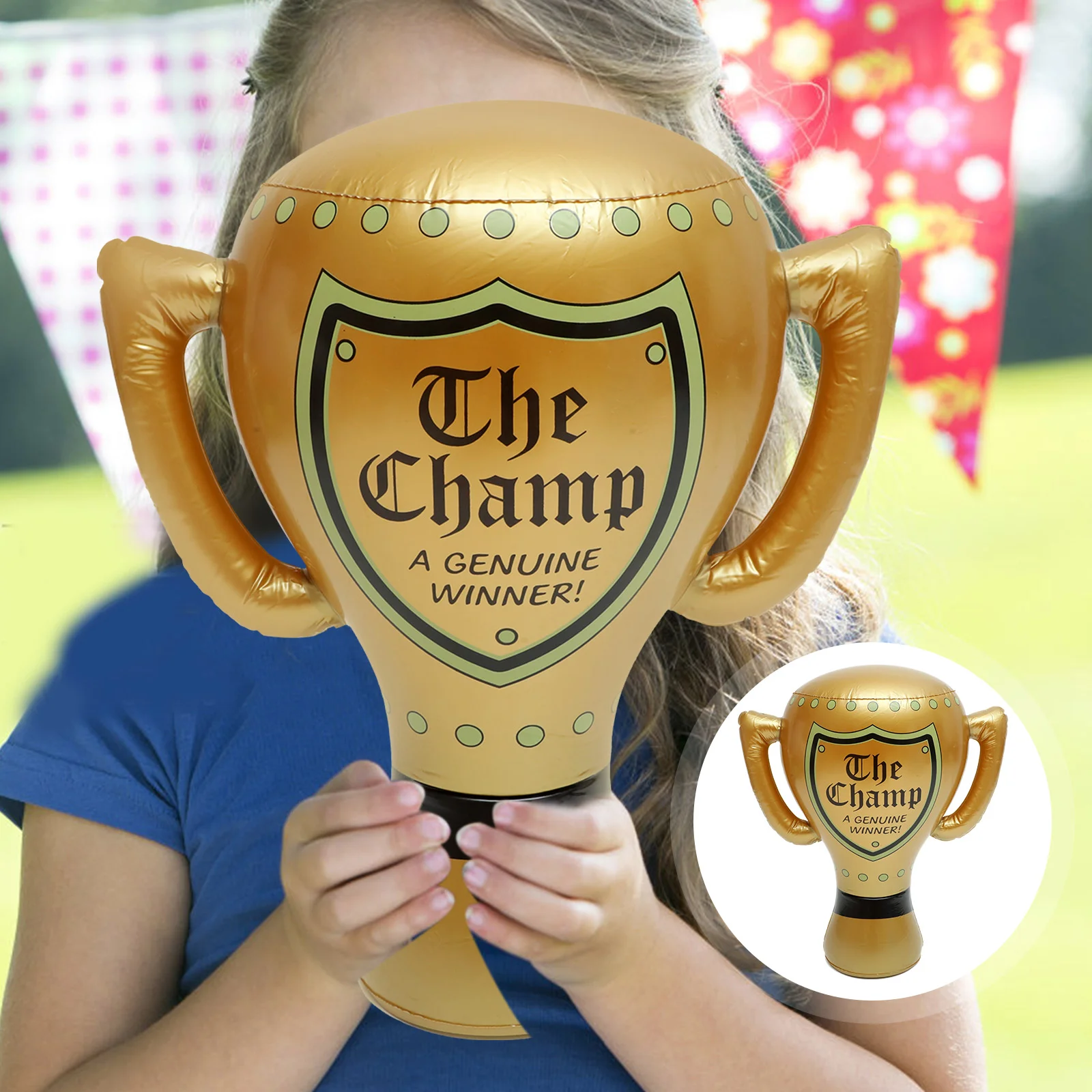 Inflatable Toy Trophy Simulation Competition Trophy Creative Children Kids Gift (Random color)