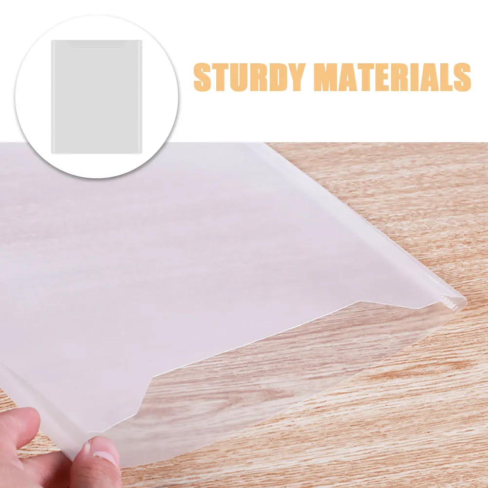 

10 Pcs Transparent A4 Folder Documents Bag Protector Pp Clear Paper Storage Holder