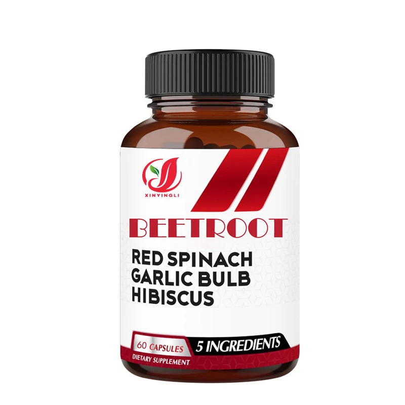 5-in-1 Beetroot Capsules - Added Hibiscus and Black Pepper - Supports Immune System and Digestive Health