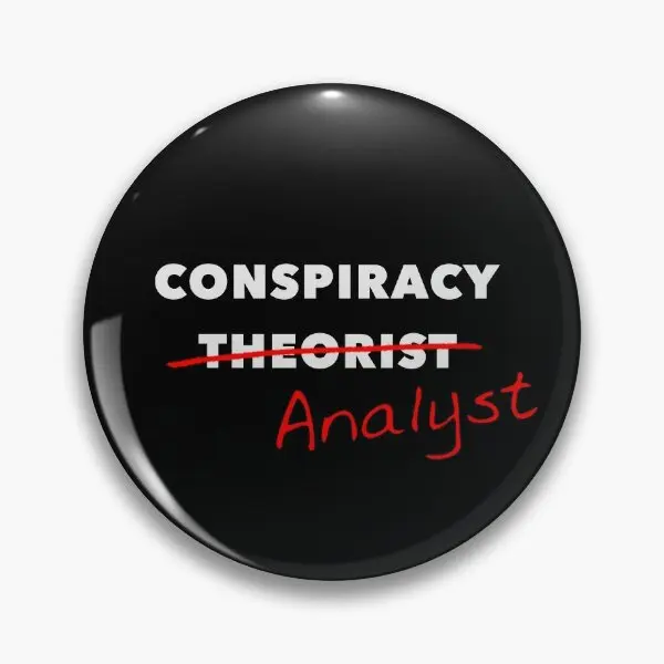 Conspiracy Theorist Slash Analyst  Soft Button Pin Gift Lover Fashion Lapel Pin Cartoon Collar Cute Metal Funny Badge Clothes