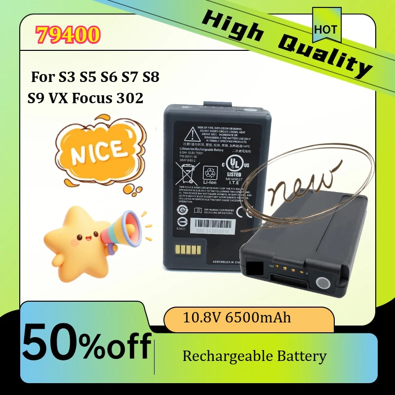 High Quality For Trimble 79400 Rechargeable Battery 10.8V 6500mAh for S3 S5 S6 S7 S8 S9 VX Focus 302