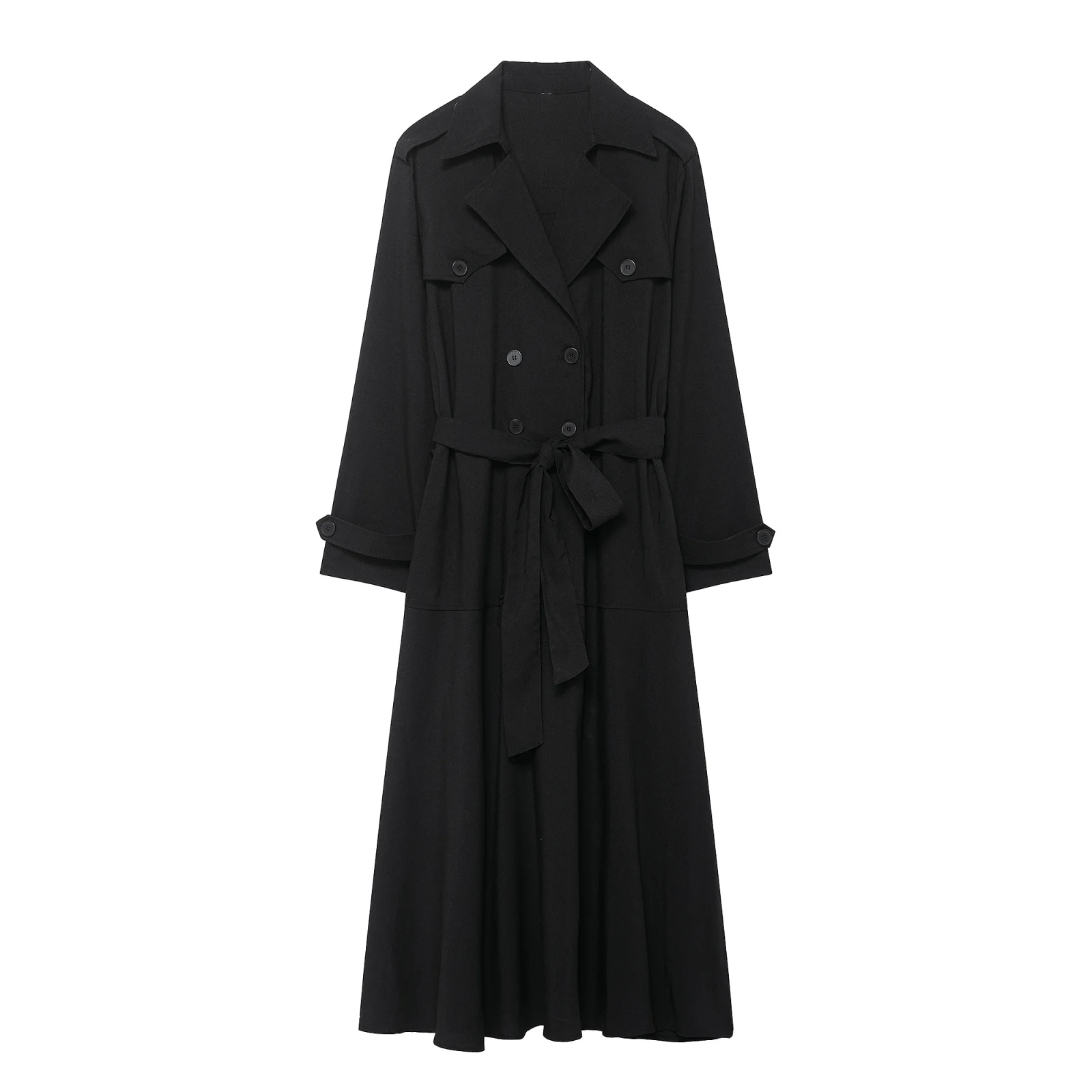 2025 Winter New Women's Casual Fashionable Temperament Simple Loose Slimming High-End Trench Coat Style Long Dress