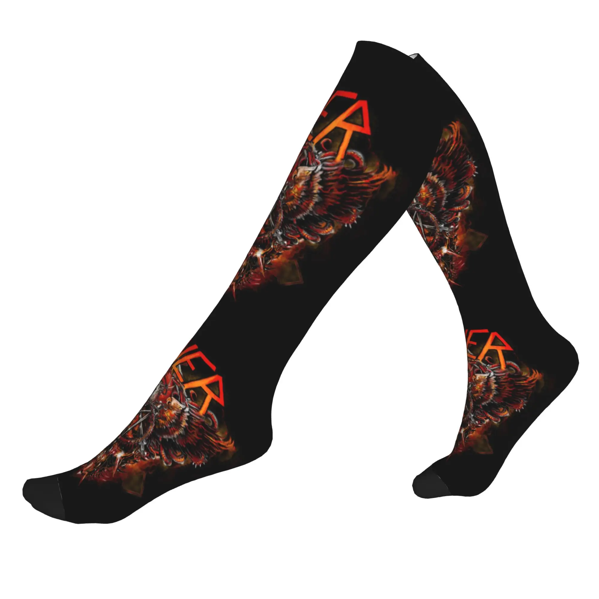 

Cute Men's Heavy Metal Rock Band Slayers Dress Socks Unisex Comfortable Warm 3D Print Sports Compression Socks
