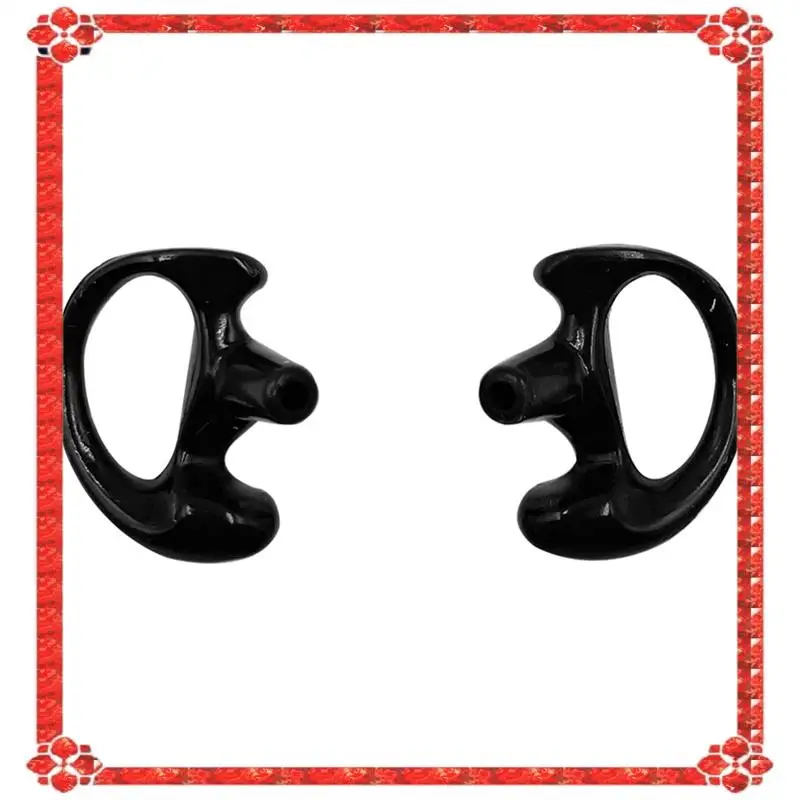 

24-Hour Delivery Replaceable Silicone Earbuds Triangle Earpods With Air Tube Headset Black Size L Walkie Talkie Spare Parts Acce