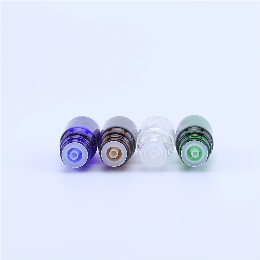 10pcs 5ML Amber Blue Glass Drop Bottle Aromatherapy Liquid For Essential Basic Massage Oil Pipette Bottles Refillable