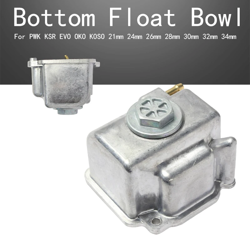 Carburetor Bottom Float Bowl For PWK/KSR/EVO/OKO/KOSO 21/24/26/28/30/32/34mm Increased Fuel Capacity