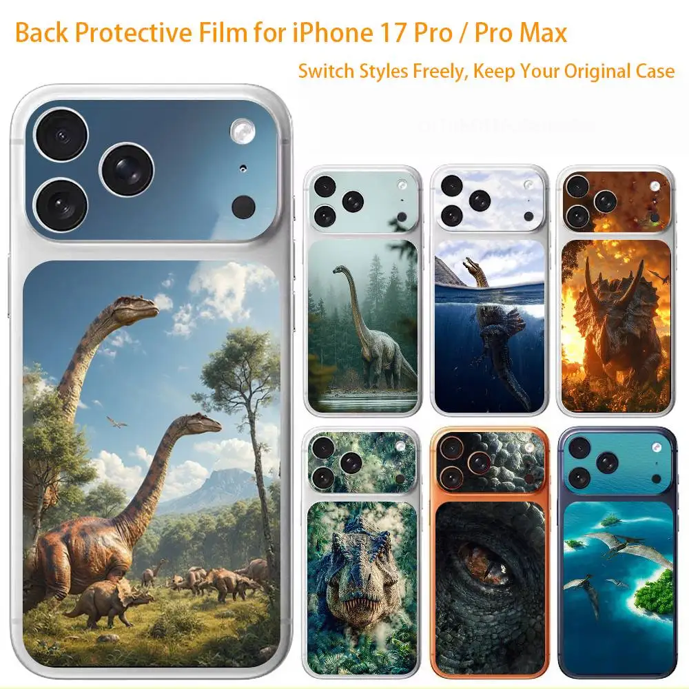 

3D-наклейка на весь корпус «Древние гиганты» для iPhone 17/Pro/Pro Max, цветная защитная наклейка на заднюю панель