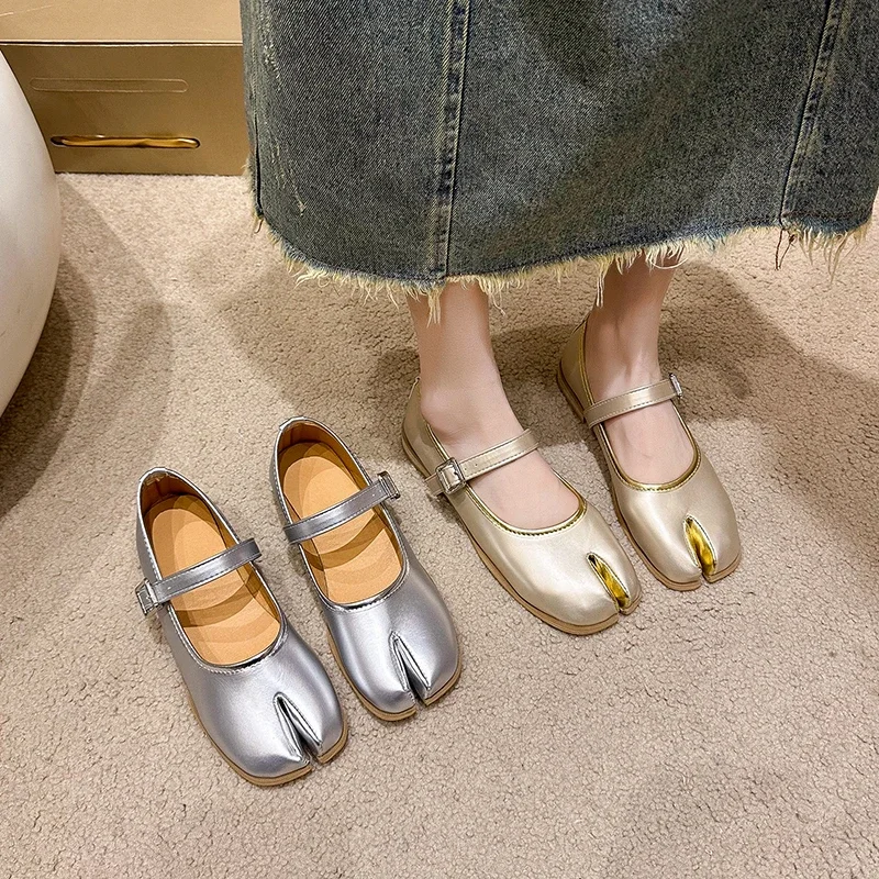 Spring/Autumn Fashion Retro Toe Women's New Low Top Shoes Luxury Buckling Ballet Flats designer Women's Shoes Zapatos De Mujer