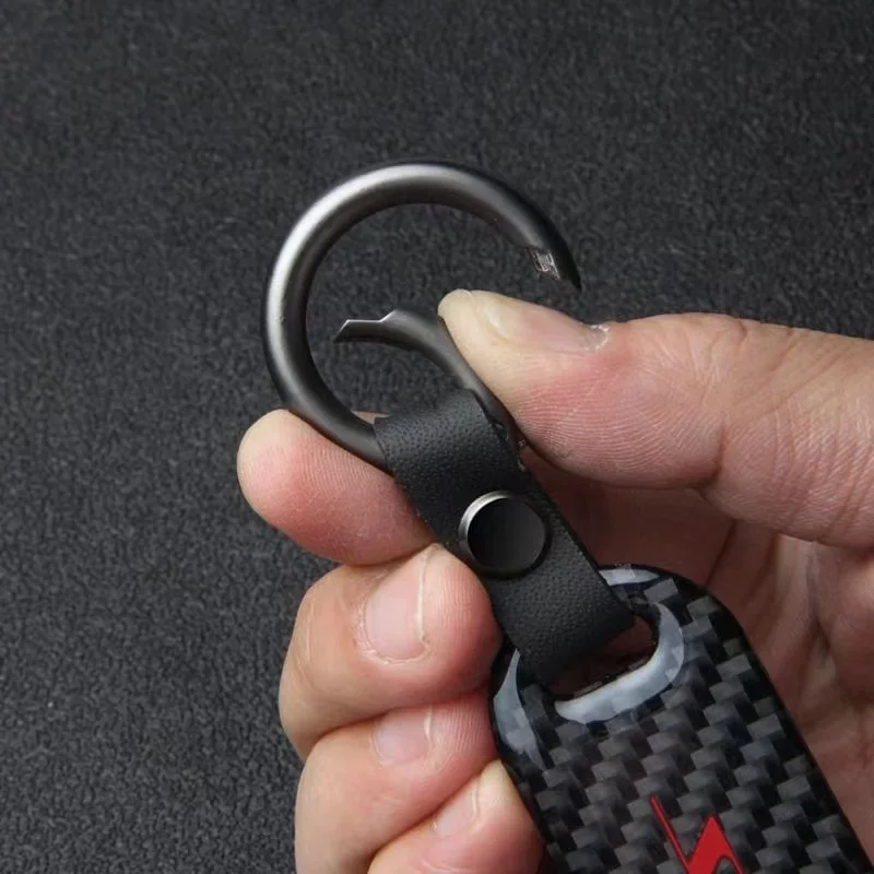 Car Key Chain Key Ring Carbon Fiber Keychain for Toyota GR Sport GR Gazoo Racing C-HR RAV4 Corolla Avensis Prado Car Accessories