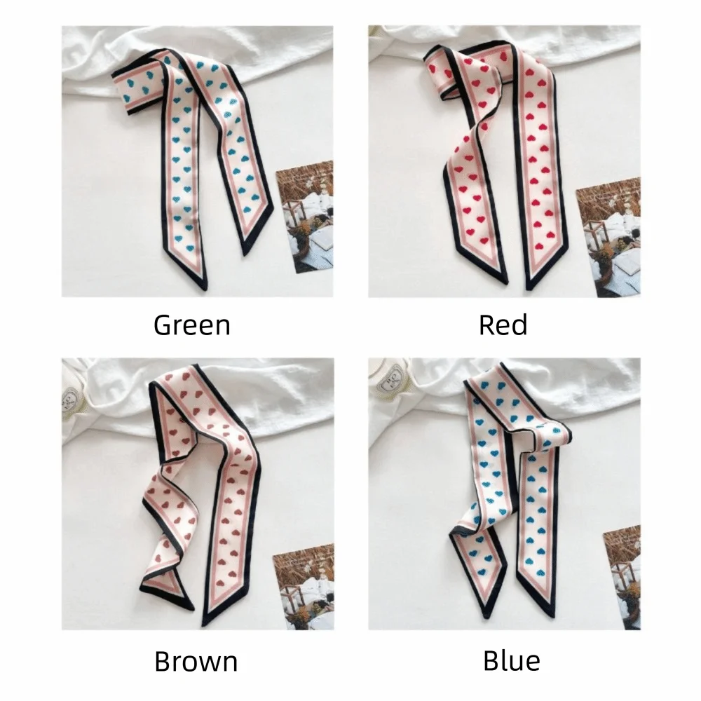 Decorative Binding Printing Twill Ribbon Skinny Silk Long Ribbons Decorative Ribbon Luxury Design Silk Scarf Hair Accessories view 2