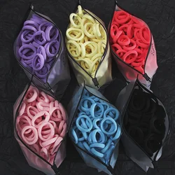 20/50Pcs เด็กยืดหยุ่นวงผมสาวขนม Scrunchie ยางรัดสำหรับเด็กผมคลิป Headband Aksesoris Rambut Bayi