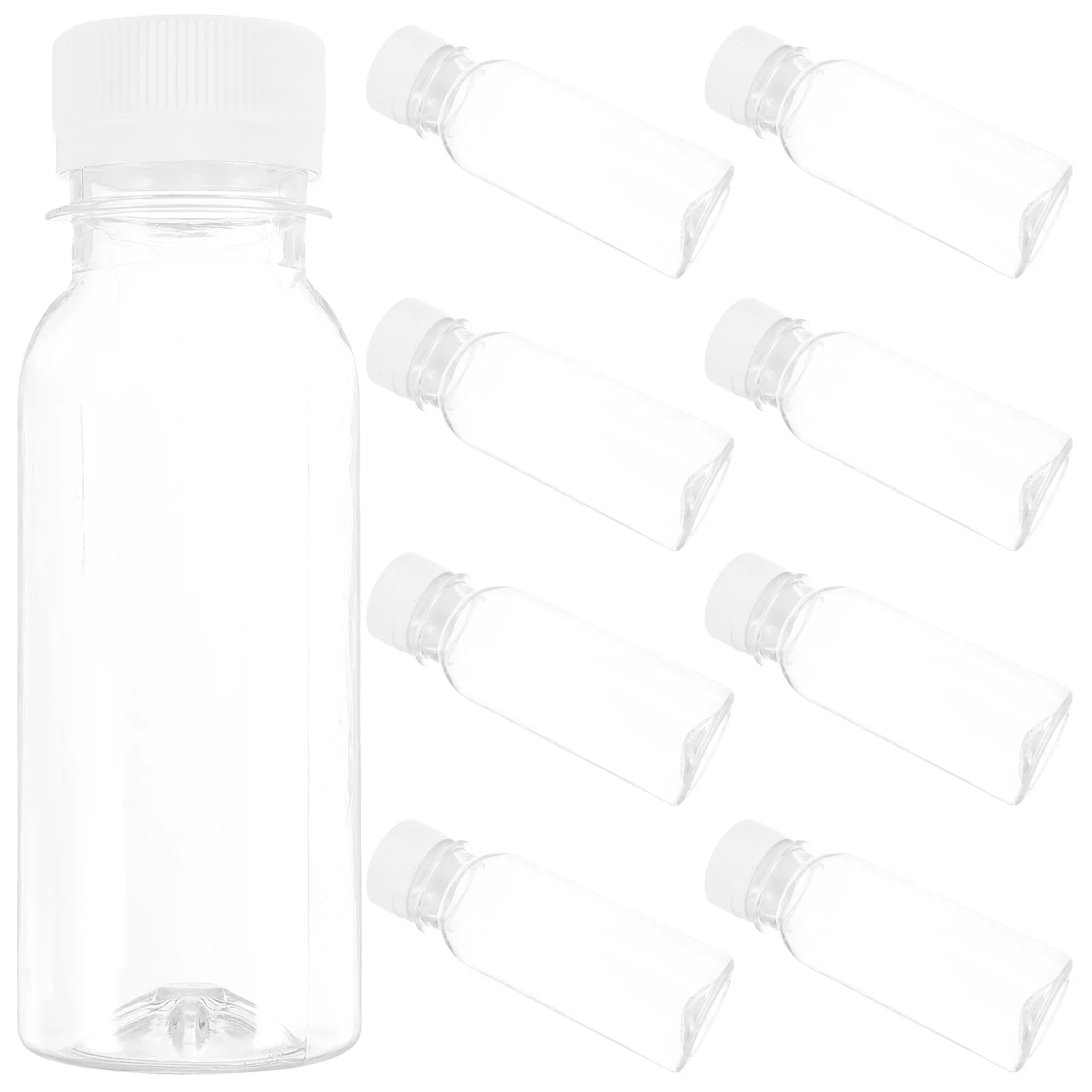 

10 Pcs Milk Bottle Clear Bottles Daily Household Empty Cap Juice Travel Multi-function Drink Supply
