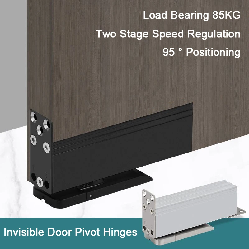 

HOT 1Set Heavy Door Pivot Hinges 360° Rotation 95° Positioning Floor Spring Hinges Hydraulic Buffer Soft Close Door Hinges