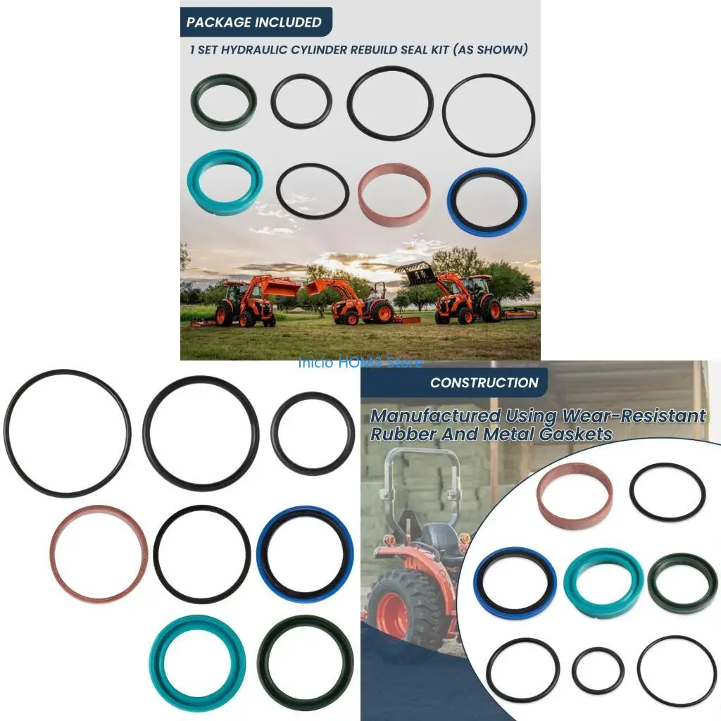 A5YD Rubber Rubber Cylinder Seal Assembly 7J268-64400 For Kubota Tractors L3130 L3430 L3830 L4400 Series