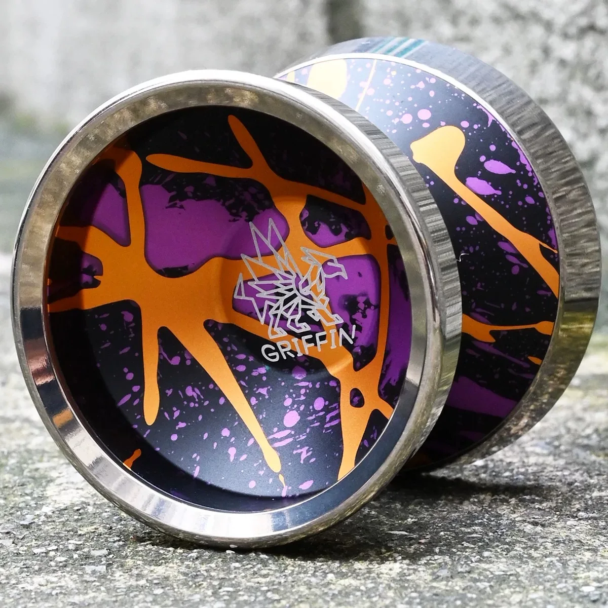 Yoyo professionnel en alliage d'aluminium 7075, plusieurs couleurs, avec anneau métallique en alliage de titane incrusté rotatif 1A3A5A